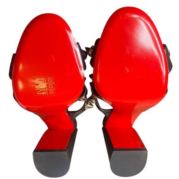 Christian Louboutin Spika Club 85 Black Leather Spike Mule Heels NEW Size 36 - Picture 6 of 8